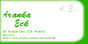 aranka eck business card